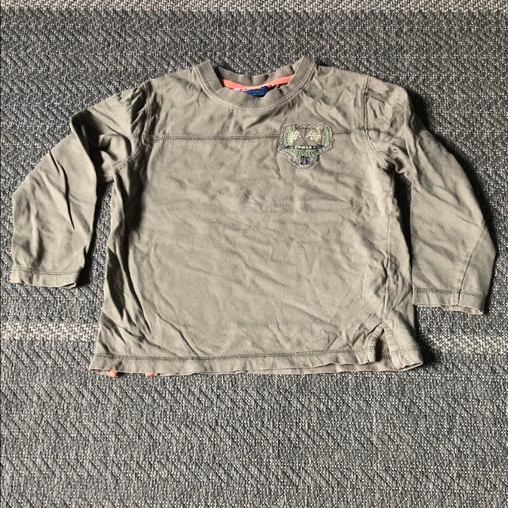 Kids Long Sleeve Tee in Olive Green